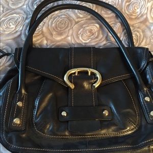 Francesco Biasia lightly used black leather purse